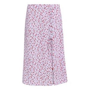 intermix gwen printed silk skirt || lilac floral